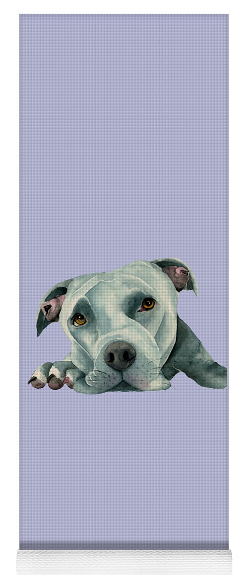 Sweet Pup Yoga Mat featuring the painting Big Ol' Head by Chiho Watanabe