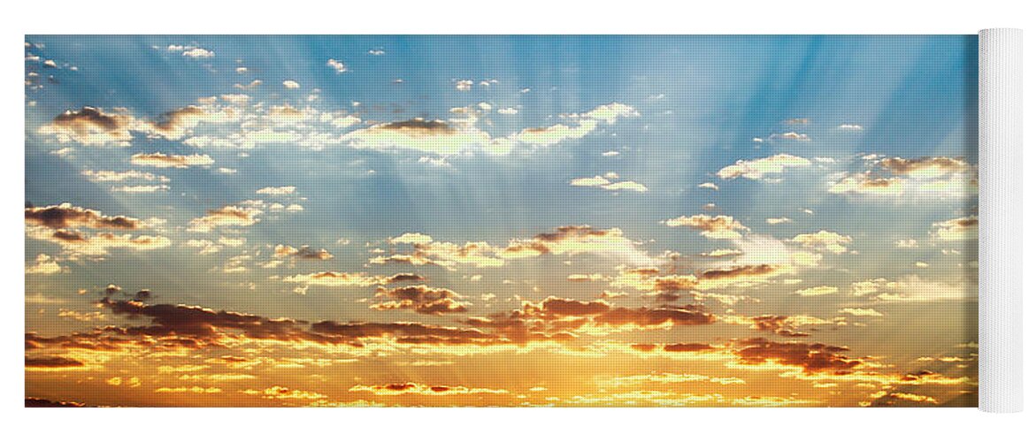 Sun Yoga Mat featuring the photograph Big Sky by Todd Klassy