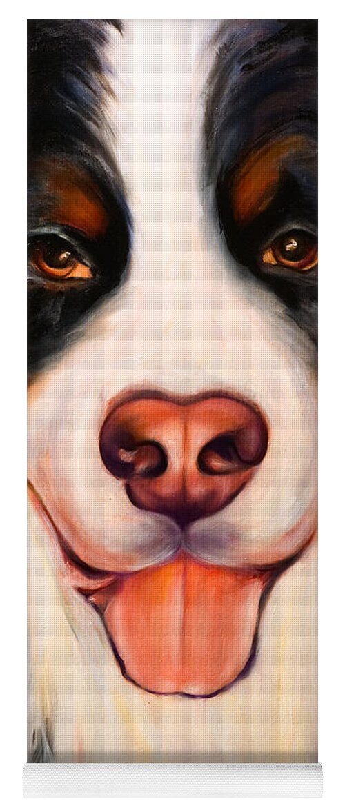 Dog Yoga Mat featuring the painting Big Willie by Shannon Grissom