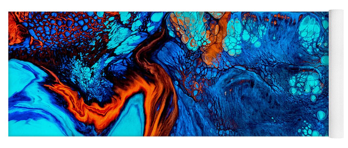Abstract Yoga Mat featuring the painting Bit of Surprise by Patti Schulze