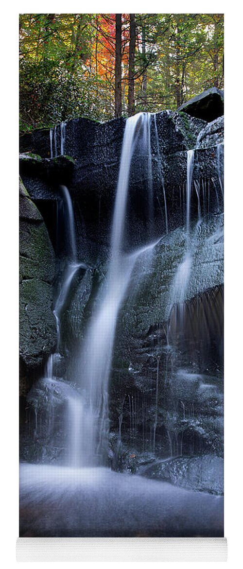 Waterfall Yoga Mat featuring the photograph Blackwater Ribbons by C Renee Martin