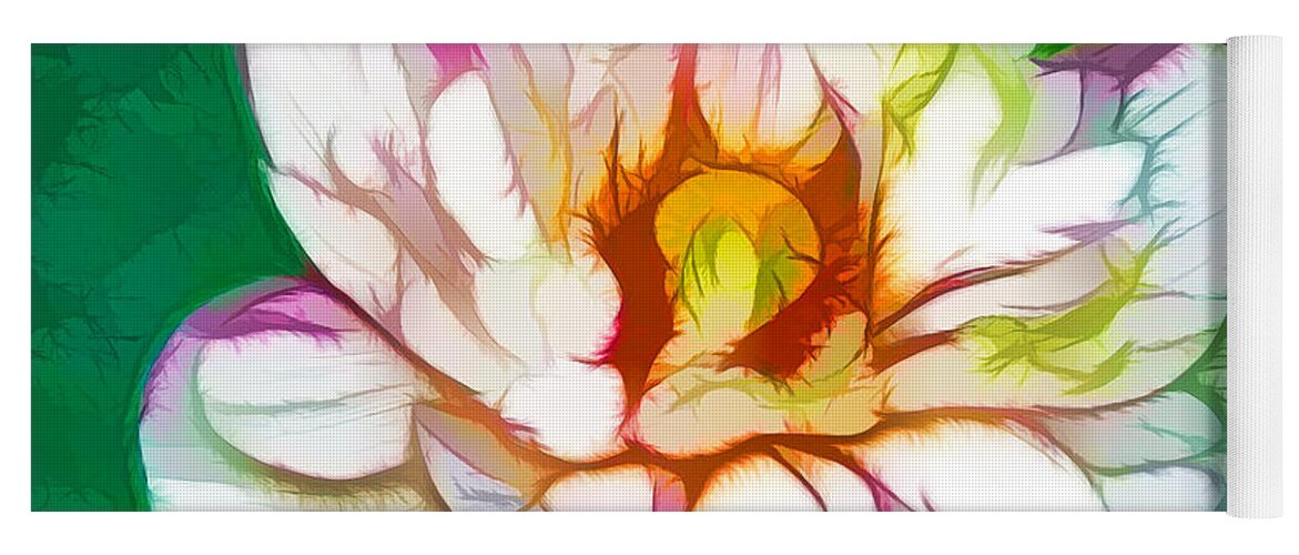Blossom Lotus Flower Yoga Mat featuring the painting Blossom Lotus Flower by Jeelan Clark