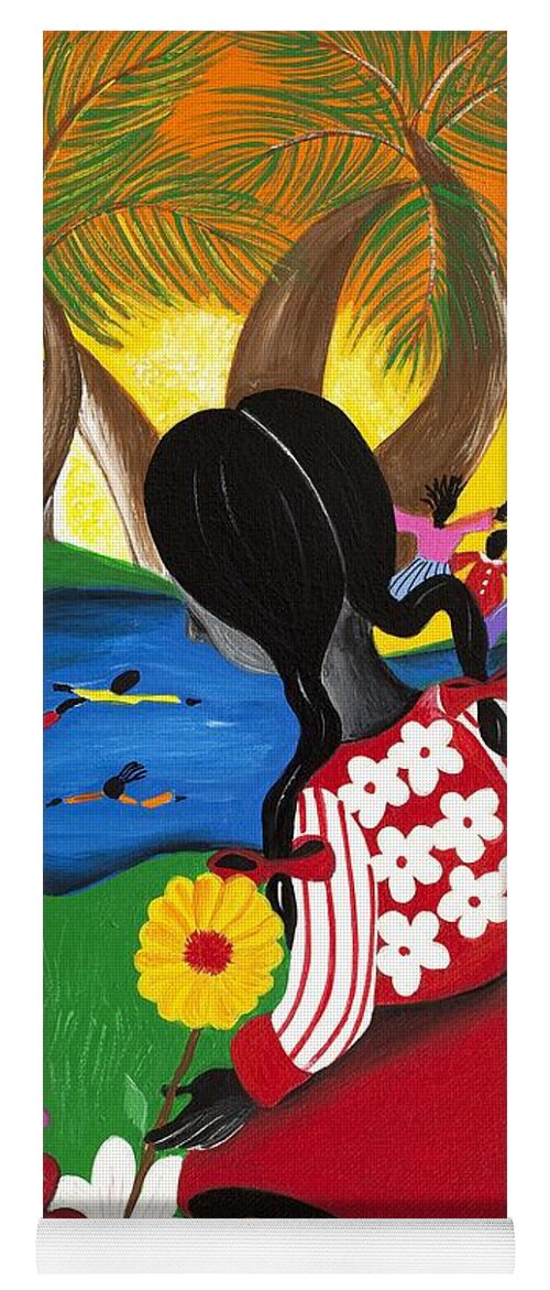 Palm Trees Yoga Mat featuring the painting Blossom by Patricia Sabreee