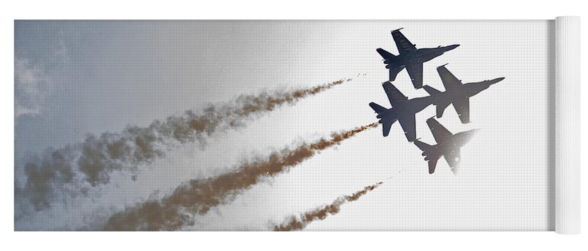 Blue Angels 7 Yoga Mat featuring the photograph Blue Angels 7 by Susan McMenamin