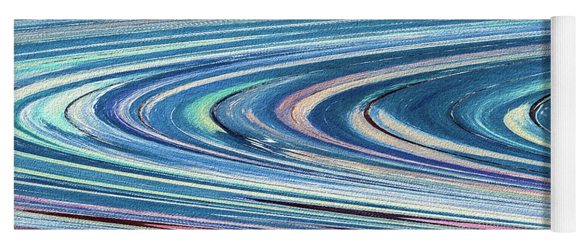 Blue Yoga Mat featuring the mixed media Blue by You 2 by Liz Leyden