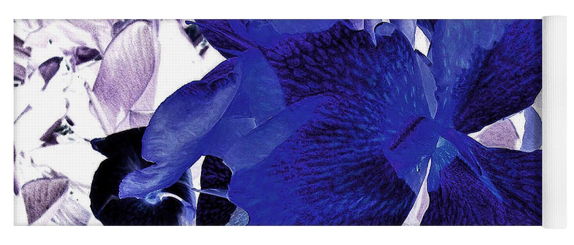 Blue Canna Lilyblue Lily Yoga Mat featuring the photograph Blue Canna Lily by Shawna Rowe