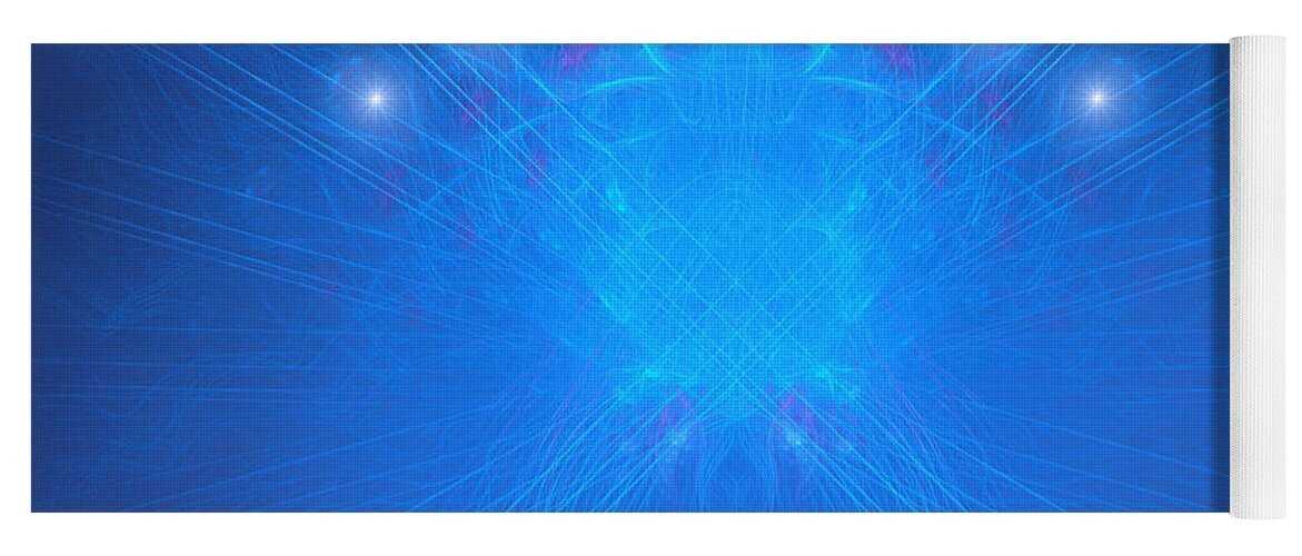 Abstract Yoga Mat featuring the painting Blue Design by Corey Ford