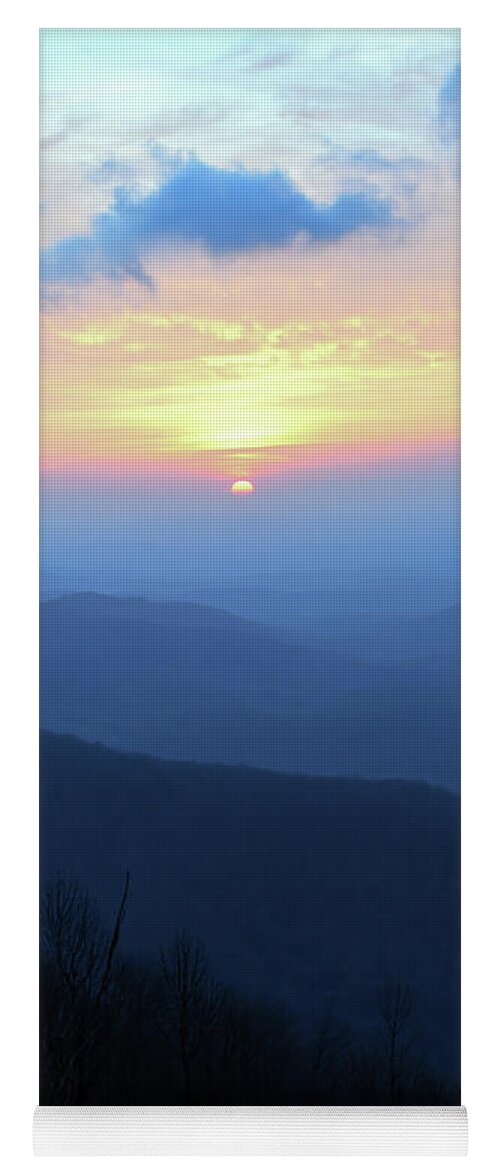 Sunrise Yoga Mat featuring the photograph Blue Ridge Mountain Sunrise - Floyd Virginia by Kerri Farley