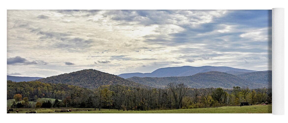 luray Virginia Yoga Mat featuring the photograph Blue Ridge Mountains of Virginia by Brendan Reals