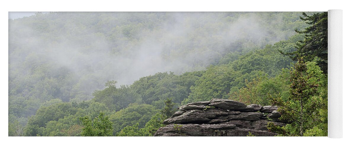 Blue Ridge Parkway Yoga Mat featuring the photograph Blue Ridge Parkway Stack Rock Overlook by Louise Heusinkveld