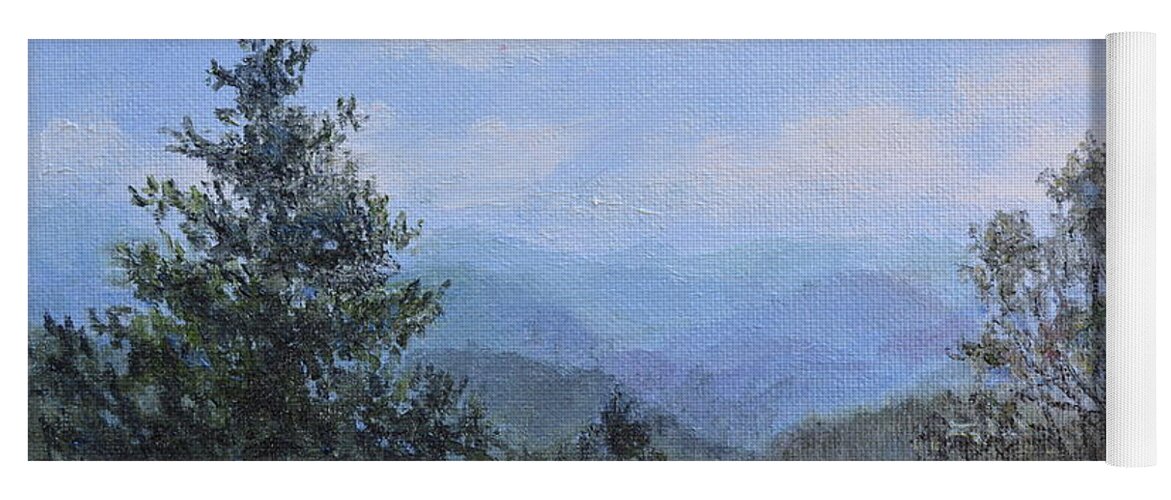 Mountains Yoga Mat featuring the painting Blue Ridge Stream by Kathleen McDermott