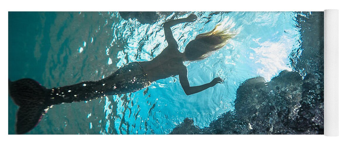 Mermaid Yoga Mat featuring the photograph Blue Room by Leonardo Dale