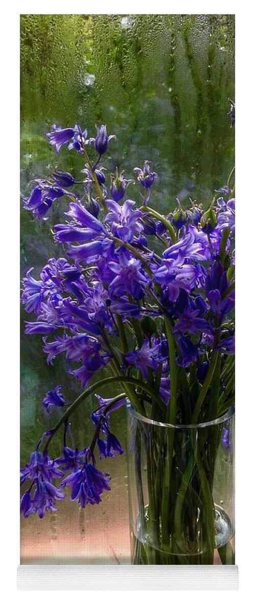 Bluebells Yoga Mat featuring the photograph Bluebells in my Garden Window 5 by Joan-Violet Stretch