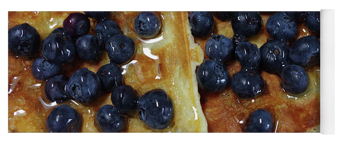 Adria Trail Yoga Mat featuring the photograph Blueberries on Waffles by Adria Trail