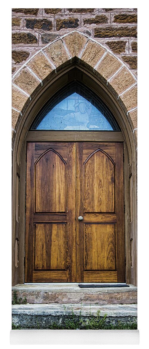Door Yoga Mat featuring the photograph Bluebonnet Door by Stephen Stookey