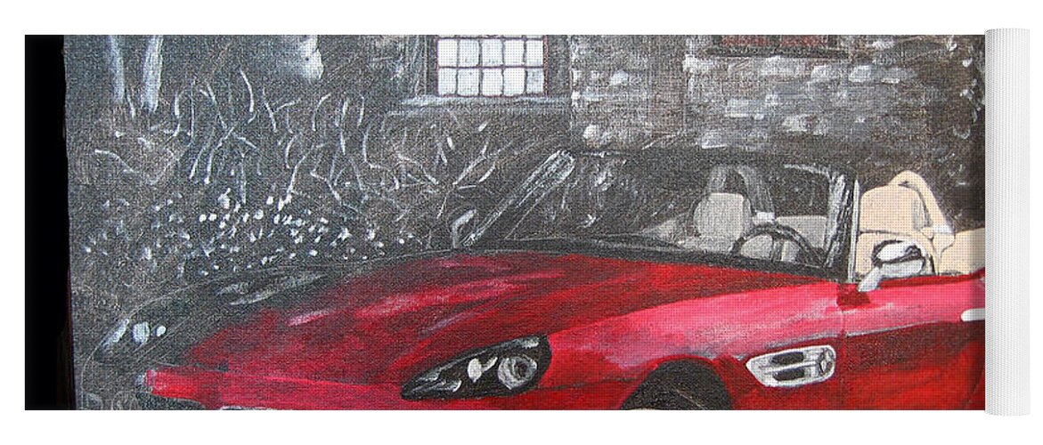 Bmw. Z8 Yoga Mat featuring the painting Bmw Z8 by Richard Le Page