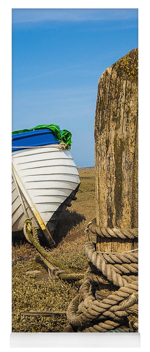 Boat Yoga Mat featuring the photograph Boat at Porlock Weir. by John Paul Cullen