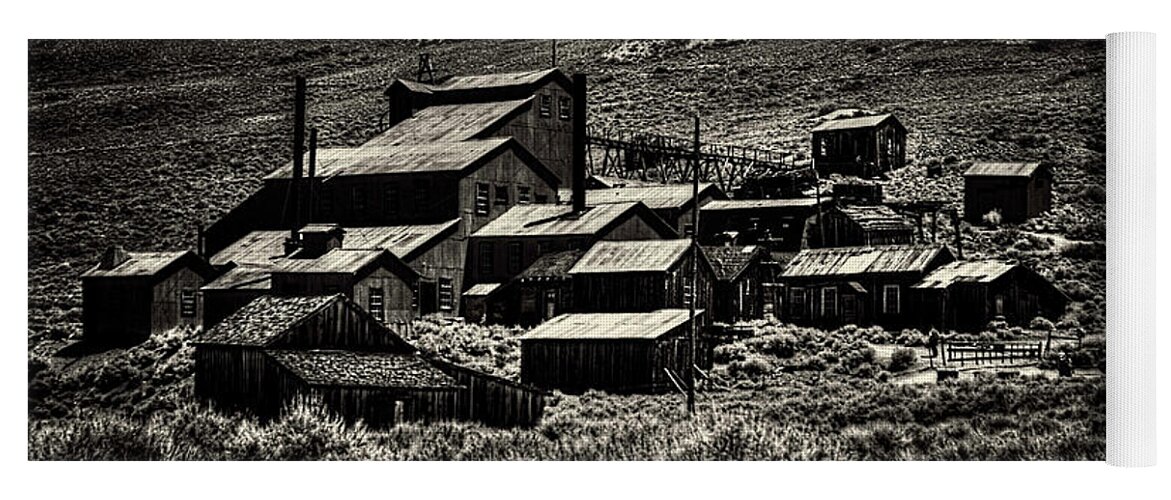 California Yoga Mat featuring the photograph Bodie Ghost Town Stamping Mill by Roger Passman