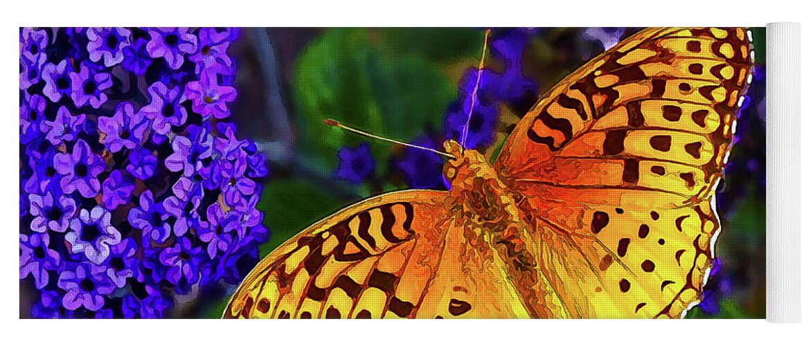 Nature Yoga Mat featuring the photograph Boothbay Butterfly by ABeautifulSky Photography by Bill Caldwell