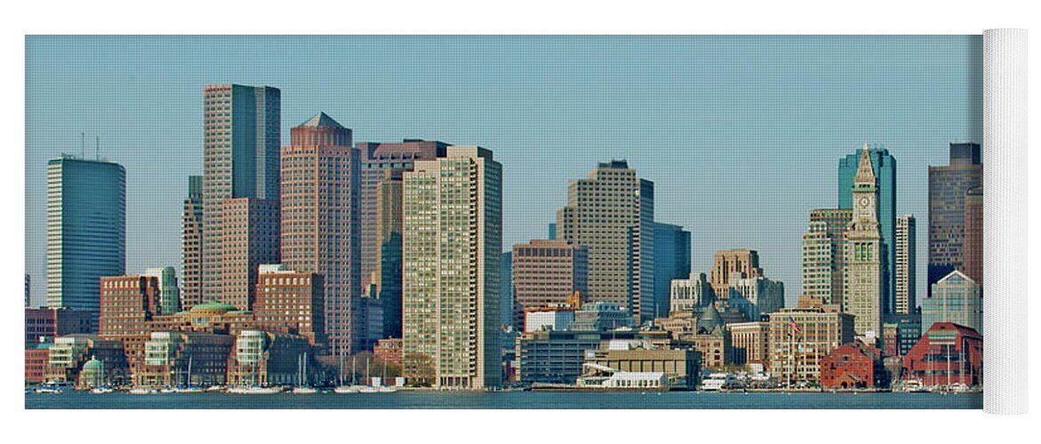 Boston Yoga Mat featuring the photograph Boston Architecture by Caroline Stella