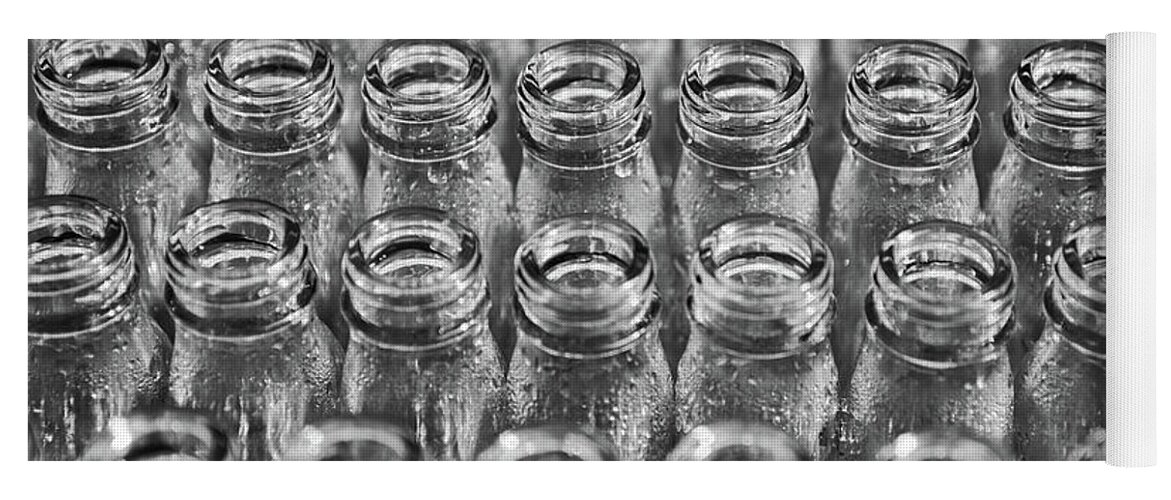 Close Up Yoga Mat featuring the photograph Bottles by Martina Fagan
