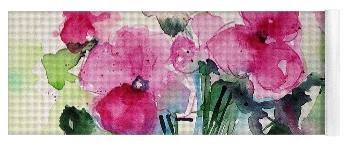 Flowers Yoga Mat featuring the painting Bouquet 5 by Britta Zehm
