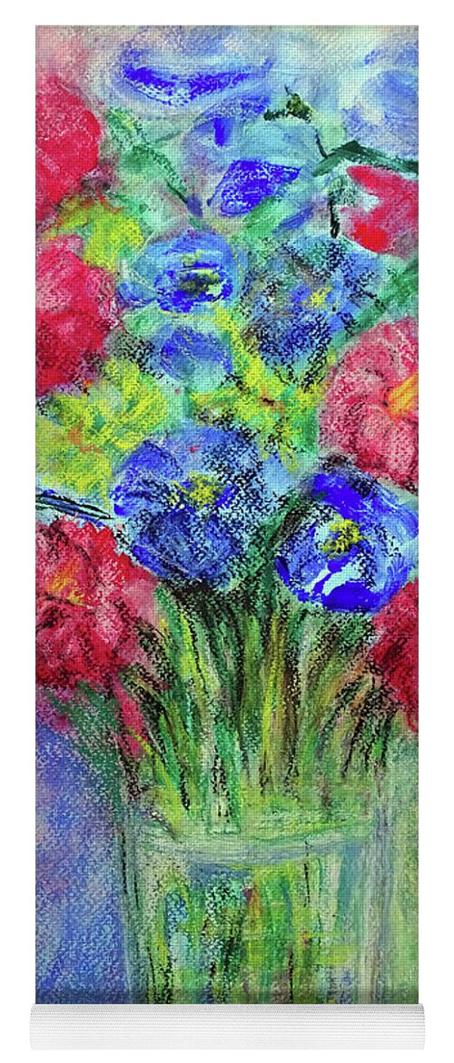 Bouquet Yoga Mat featuring the painting Bouquet by Jasna Dragun