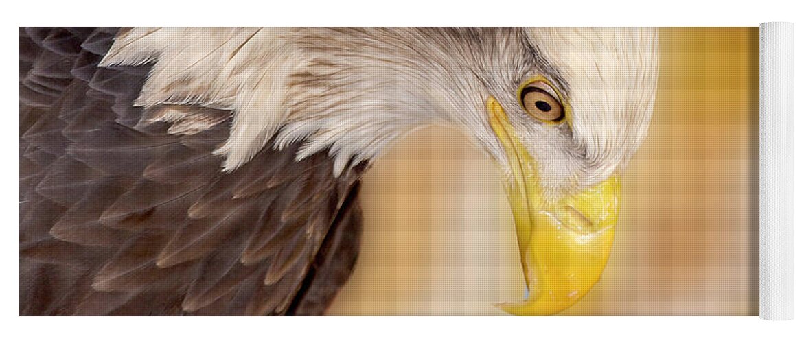 Bald Eagle Yoga Mat featuring the photograph Bow Your Head and Prey by Bill and Linda Tiepelman