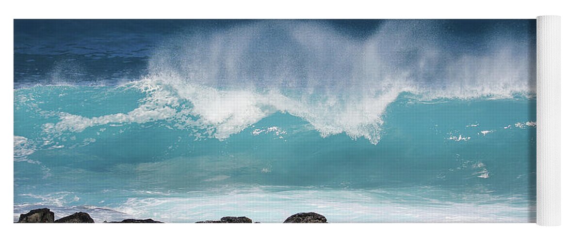 Breaking Waves Yoga Mat featuring the photograph Breaking Waves by Jennifer Robin