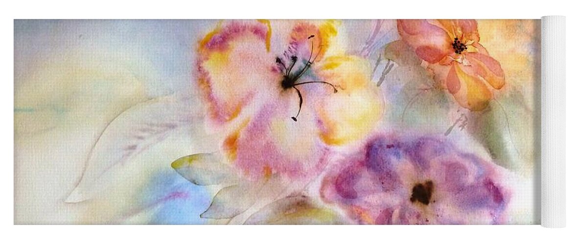 Flowers Yoga Mat featuring the painting Breath of Spring by Diane Kirk