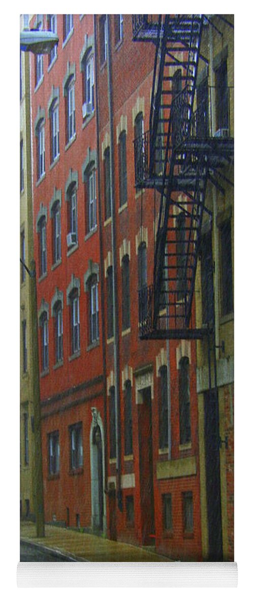 Cityscape Yoga Mat featuring the photograph Bricks by Julie Lueders 