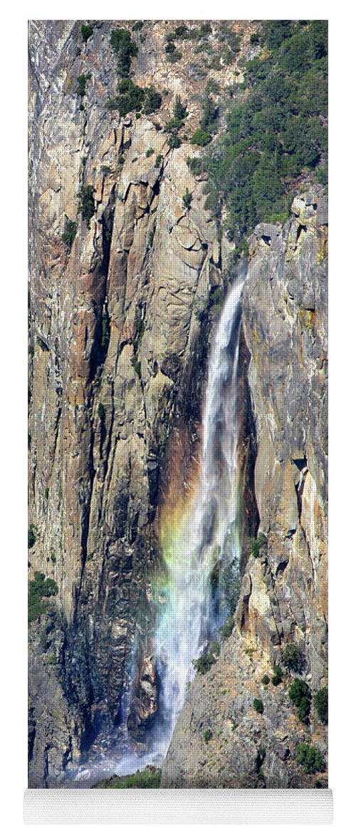 Sierra Yoga Mat featuring the photograph Bridalveil Falls from Above - Yosemite by Bruce Lemons