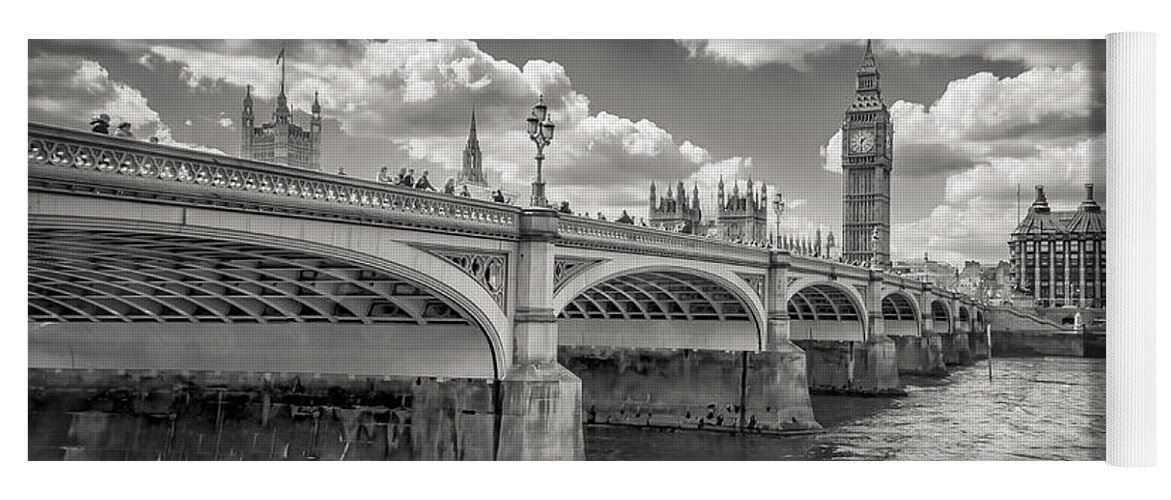 Ben Yoga Mat featuring the photograph Bridge over River Thames by Mariusz Talarek