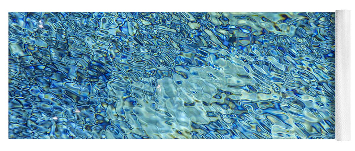 Water Yoga Mat featuring the photograph Bright blue water by Patricia Hofmeester