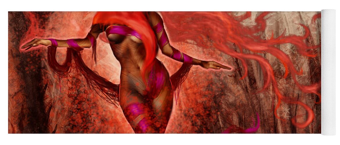 Woman Yoga Mat featuring the mixed media Bring Calm to Chaos by Tony Koehl