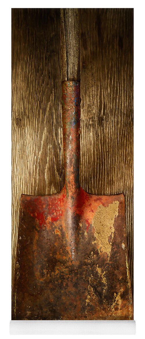 Antique Yoga Mat featuring the photograph Tools On Wood 2 by YoPedro