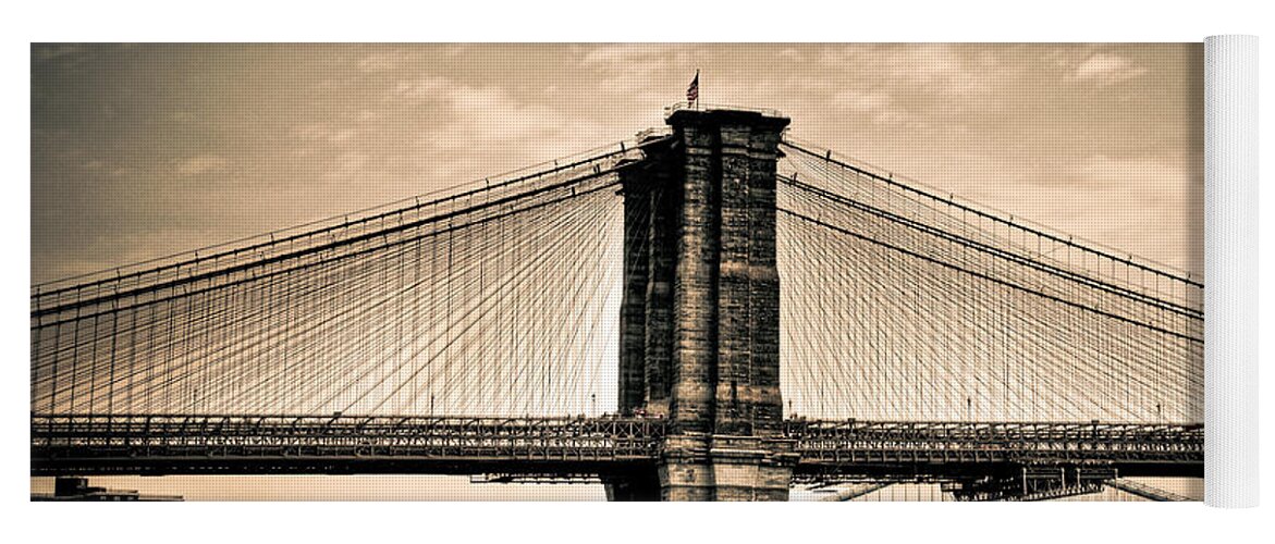 Brooklyn Bridge Yoga Mat featuring the photograph Brooklyn Bridge New York by Kelly Wade