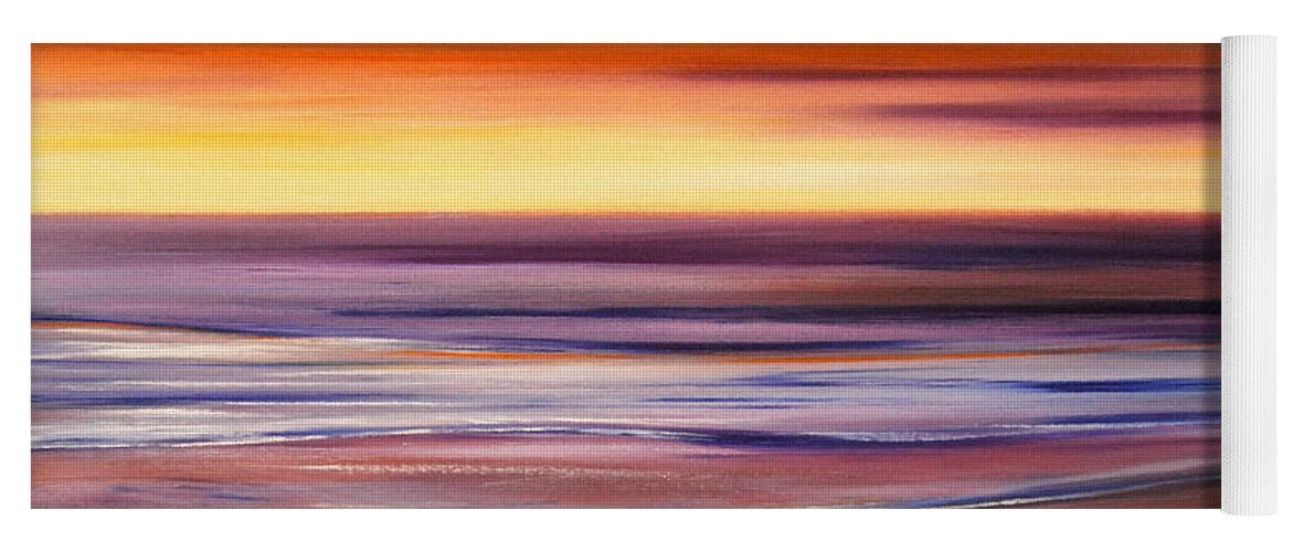 Sunset Paintings Yoga Mat featuring the painting Brushed 2 by Gina De Gorna