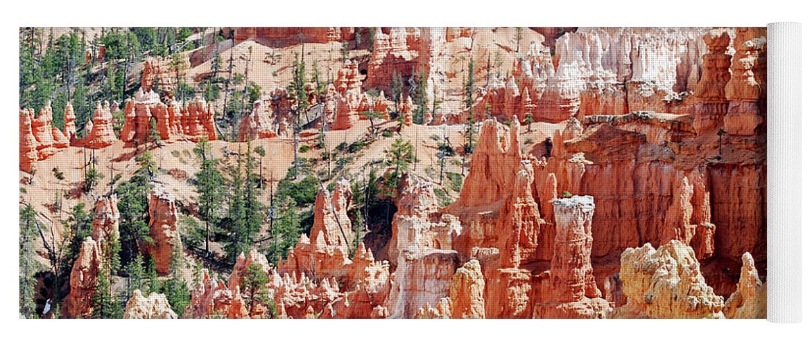 Bryce Yoga Mat featuring the photograph Bryce Canyon hoodoos by Nancy Landry