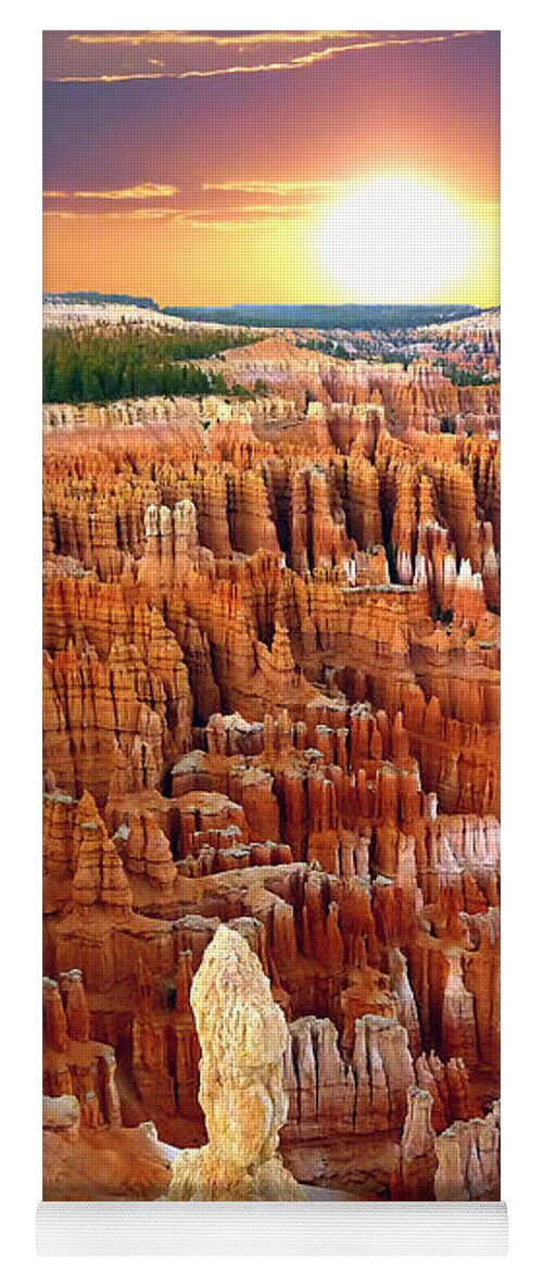 Bryce Canyon Yoga Mat featuring the photograph Bryce Canyon's Inspiration Point by Mitchell R Grosky