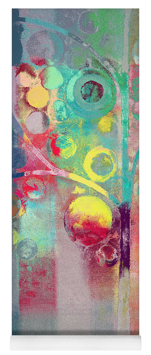 Abstract. Multicolor Yoga Mat featuring the painting Bubble Tree - 285l by Variance Collections