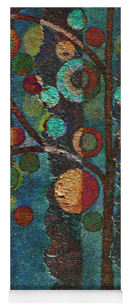 Tree Yoga Mat featuring the painting Bubble Tree - spc02bt05 - Left by Variance Collections