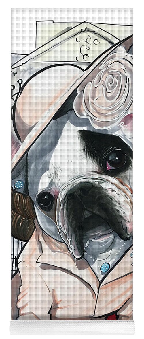 Pet Portrait Yoga Mat featuring the drawing Buckley 3392 PADDYMAE by John LaFree