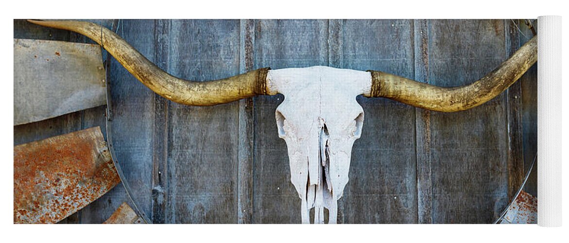 Texas Yoga Mat featuring the photograph Bull Blade by Raul Rodriguez