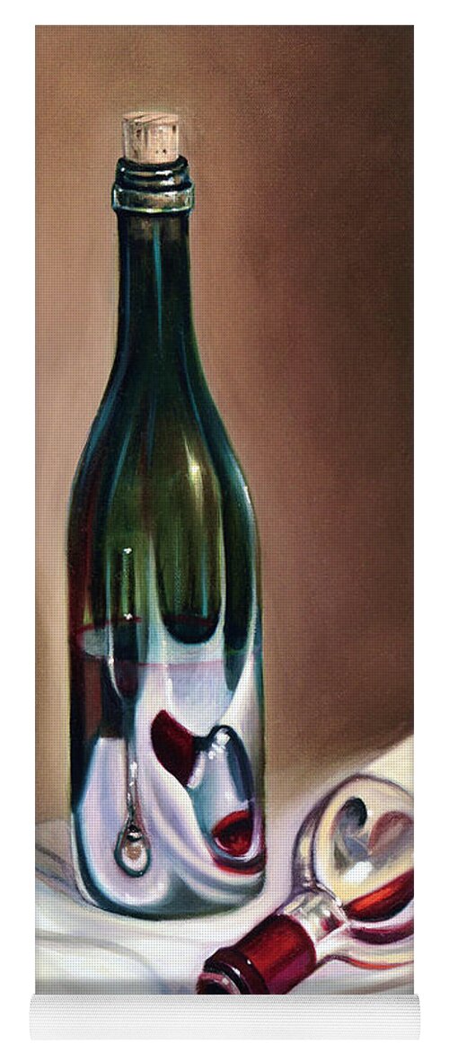 Wine Yoga Mat featuring the painting Burgundy Still by Ricardo Chavez-Mendez