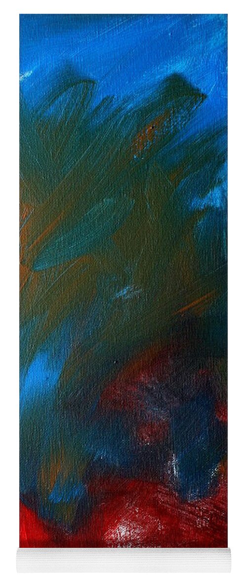 Abstract Yoga Mat featuring the painting Burning Desire by Julie Lueders 