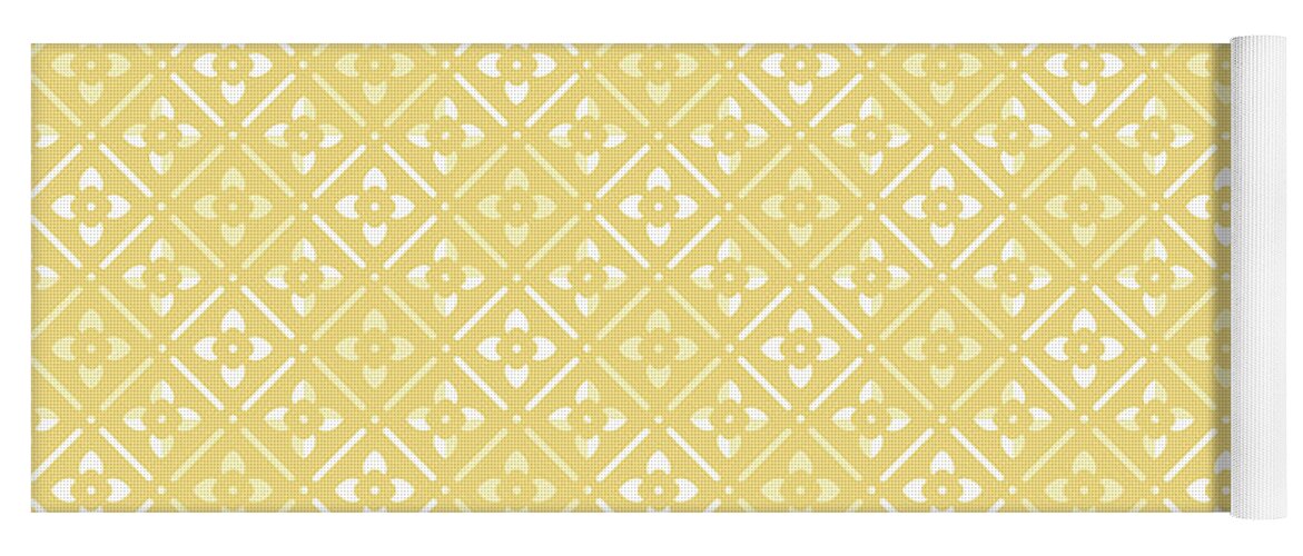 Yellow Yoga Mat featuring the digital art Buttercup by Inspired Arts