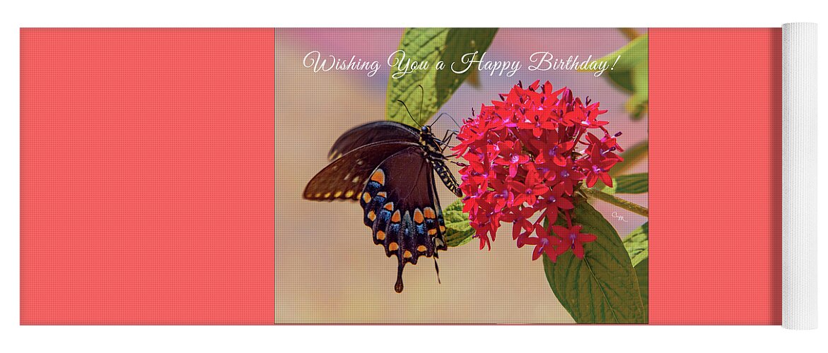 Butterfly - Birthday Wishes Yoga Mat by Connie Mitchell - Fine Art