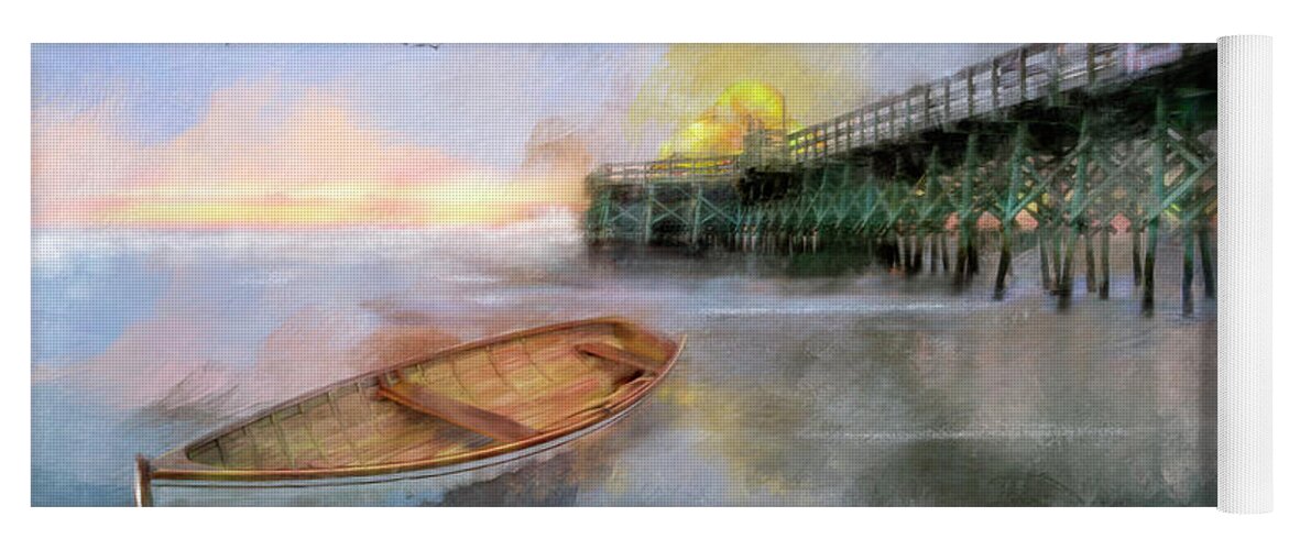 Mrytle Beach Yoga Mat featuring the photograph By The Pier by Mary Timman