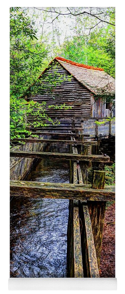 Cades Cove Yoga Mat featuring the photograph Cades Cove Grist Mill In The Great Smoky Mountains National Park by Carol Montoya